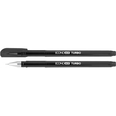 Ручка гелева Economix TURBO 0,5 мм, чорна (E11911-01)