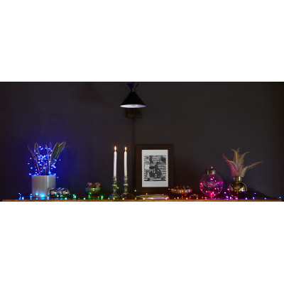 Гірлянда Twinkly Smart LED Strings RGB 250, BT+WiFi, Gen II, IP44 кабель чор (TWS250STP-BEU)