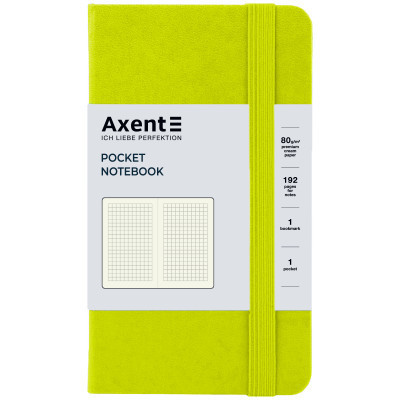 Книга записна Axent Partner 95x140 мм 96 аркушів у клітинку Лимонна (8301-60-A)