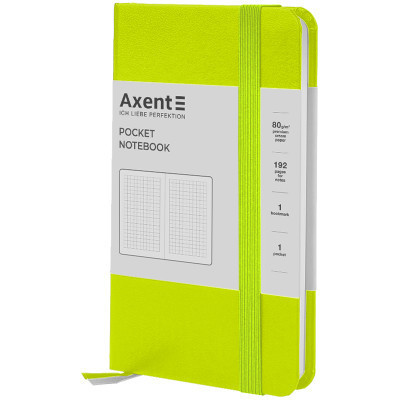 Книга записна Axent Partner 95x140 мм 96 аркушів у клітинку Лимонна (8301-60-A)
