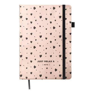 Книга записна Buromax Relax А5 96 аркушів, без лініювання рожеве золото (BM.295001-10)