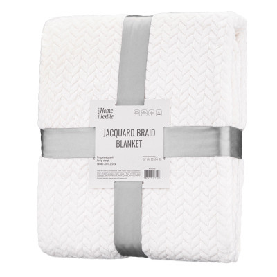 Плед Ardesto Jacquard Braid 200х220см, 100% поліестер, айворі (ART0202JB)