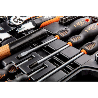 Набір інструментів Neo Tools 100 од., 1/4 &quot;, 1/2&quot;, CrV, кейс (08-920)