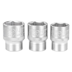 Набір головок Stanley торцевих 1/2&quot; Maxi Drive, з шестигранним профілем, 3 шт: 21, 22, 24 мм. (FMMT17095-0)