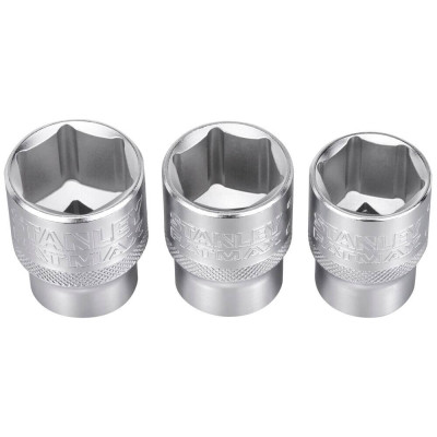 Набір головок Stanley торцевих 1/2&quot; Maxi Drive, з шестигранним профілем, 3 шт: 21, 22, 24 мм. (FMMT17095-0)