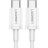 Дата кабель USB-C to USB-C 1.5m US264 18W ABS Cover White Ugreen (60519)
