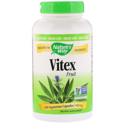 Трави Nature&#039;s Way Вітекс, Vitex Fruit, 400 mg, 100 капсул (NWY-11923)