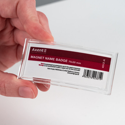 Бейдж Axent акриловий на магніті 4512 (70х30 мм) (4512-A)