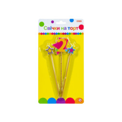 Свічка Maxi Stars &quot;2&quot; висотою 4,5 см, 3 шт. (MX620080-2)