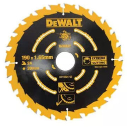 Диск пильний DeWALT EXTREME, 190 х 30 мм, 24 z, ATB, 18 град, швидкий різ (DT10304)