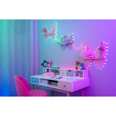 Гірлянда Twinkly Smart LED, Strings USB 100 Heart-shaped RGB LEDs, Clear Wire, USB-C (TWKH100RGB-T)