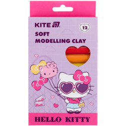 Пластилін Kite Hello Kitty восковий, 12 кольорів, 200 г (HK25-086)