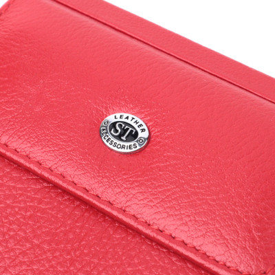 Портмоне ST Leather З натуральної шкіри Червоне (22723)