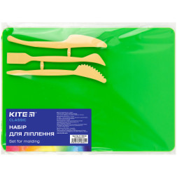 Дошка для пластиліну Kite набір Classic дошка + 3 стеки, зелений (K-1140-04)