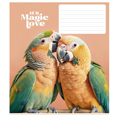 Зошит Школярик It&#039;s a magic love 12 аркушів клітинка (012-3300K)