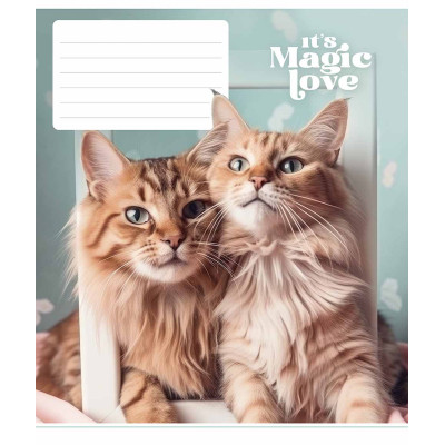 Зошит Школярик It&#039;s a magic love 12 аркушів клітинка (012-3300K)