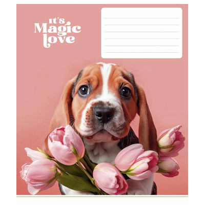 Зошит Школярик It&#039;s a magic love 12 аркушів клітинка (012-3300K)