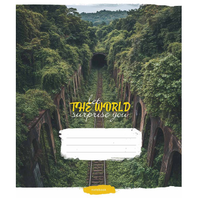 Зошит Школярик Let the world surprise you 60 аркушів лінія (060-3548L)