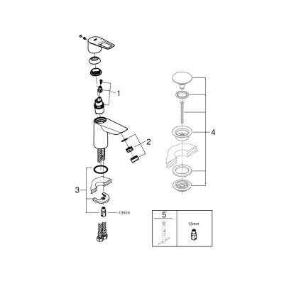 Змішувач Grohe S-Size BauLoop New (23337001)