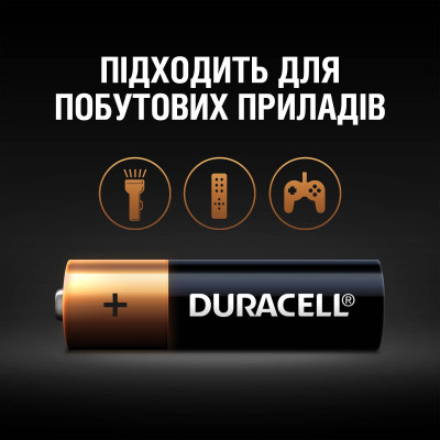 Батарейка Duracell AA лужні 8 шт. в упаковці (5000394006522 / 81417083 / 81480361)