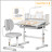 Парта зі стільцем ErgoKids Grey (+полка+лампа) (BD-24 G)