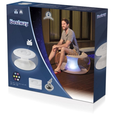 Надувне крісло BestWay Comfort Cruiser з LED велюр (BW 75085)