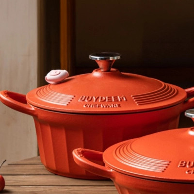 Гусятниця Buydeem CP541 Koi Red чавунна емальована 1.8 л (CP541-KR)