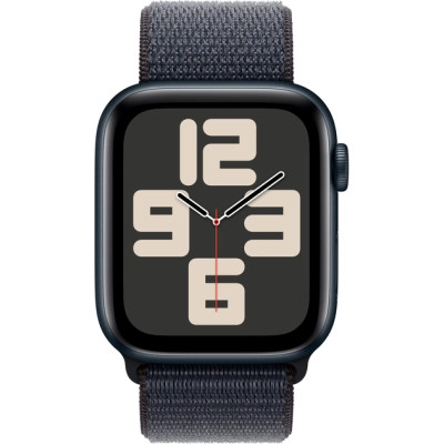 Смарт-годинник Apple Watch SE 2024 GPS 44mm Midnight Aluminium Case with Ink Sport Loop (MXEP3QH/A)