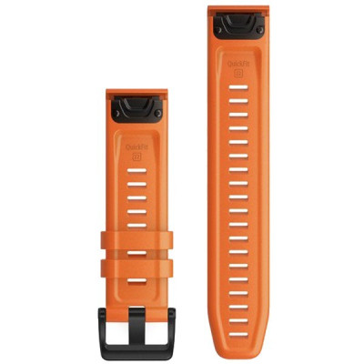 Ремінець до смарт-годинника Garmin fenix 6 22mm QuickFit Ember Orange Silicone (010-12863-01)