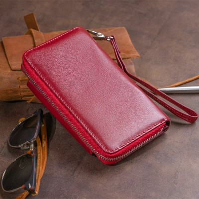 Гаманець ST Leather Зі шкіри Бордовий (19341)