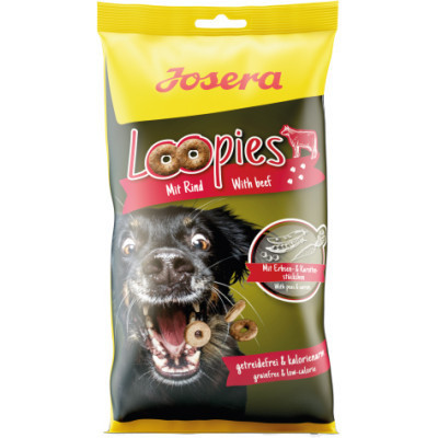Ласощі для собак Josera LOOPIES MIT RIND 150 г (4032254746973)