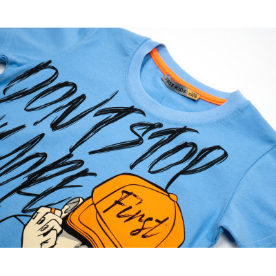 Футболка дитяча First kids DON’T STOP (1994-110B-blue)