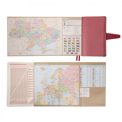 Тижневик Leo planner датований 2026 &quot;Alpha&quot;, м‘який, бордовий, 352 сторінки (252630)