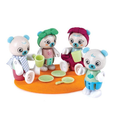 Ігровий набір Hape дерев&#039;яний Сім&#039;я білих ведмедиків (E3529)