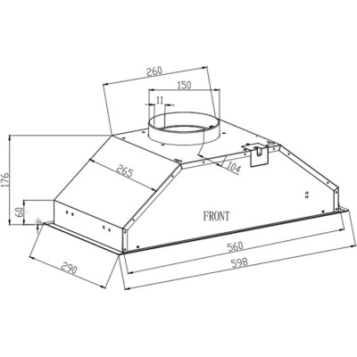 Витяжка кухонна Interline SMART S BL A/60/T
