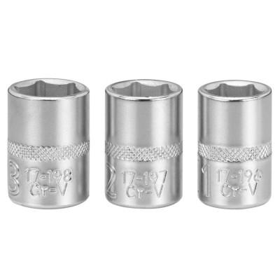 Набір головок Stanley торцевих 1/4&quot; Maxi Drive, із шестигранним профілем, 3 шт: 11, 12, 13 мм. (FMMT17092-0)