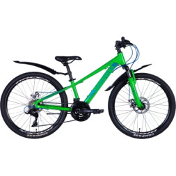 Велосипед Discovery 24&quot; Qube DD рама-11,5&quot; Al зелено-синій 2024 (OPS-DIS-24-342)