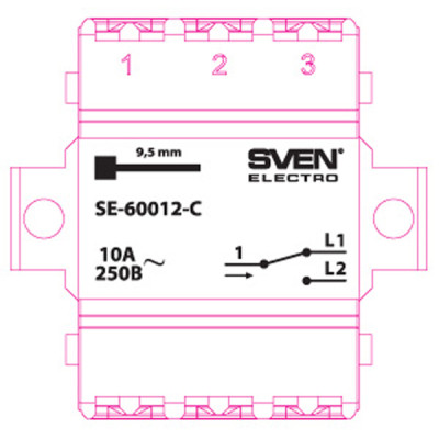 Перемикач Sven SE-60012-C cream (7100036)