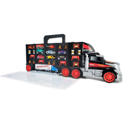 Ігровий набір Dickie Toys Трейлер перевізник авто, вантажівка з ручкою (3749023)