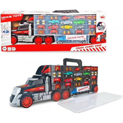 Ігровий набір Dickie Toys Трейлер перевізник авто, вантажівка з ручкою (3749023)