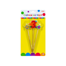Свічка Maxi Stars &quot;3&quot; висотою 4,5 см, 3 шт. (MX620080-3)