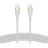 Дата кабель USB-C to USB-C 1.0m BRAIDED SILICONE white Belkin (CAB011BT1MWH)