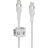 Дата кабель USB-C to USB-C 1.0m BRAIDED SILICONE white Belkin (CAB011BT1MWH)