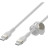 Дата кабель USB-C to USB-C 1.0m BRAIDED SILICONE white Belkin (CAB011BT1MWH)