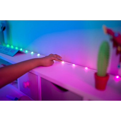 Гірлянда Twinkly Smart LED, Strings USB 200 Heart-shaped RGB LEDs, Green Wire, USB-C 12м (TWKH200RGB-G)