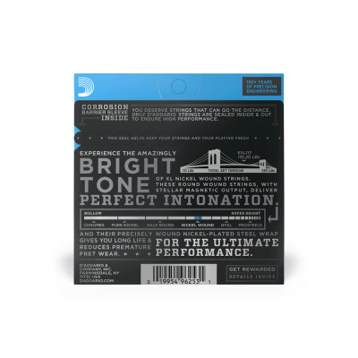 Струни для гітари D&#039;Addario XL Nickel Wound Medium Top / Extra Heavy Bottom (11-56) (EXL117)
