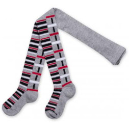 Колготки дитячі BNM в різнокольорові смужки (M0C0301-1037-5B-gray)