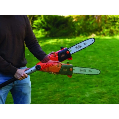 Ланцюгова пила Black&amp;Decker висоторіз зі штангою, 0.8 кВт, довжина 244 см, довжина шини 25 см (PS7525)