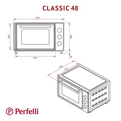 Електропіч Perfelli CLASSIC 48 WHITE