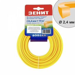 Жилка косильна Зеніт &quot;Квадрат&quot; 2,4 мм x 15 м (853017)